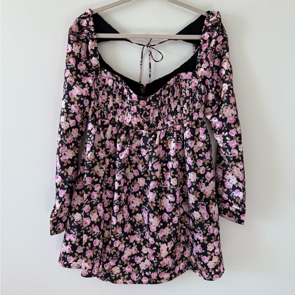 NWT For Love and Lemons Kate Floral Long Sleeve Dress Size Medium